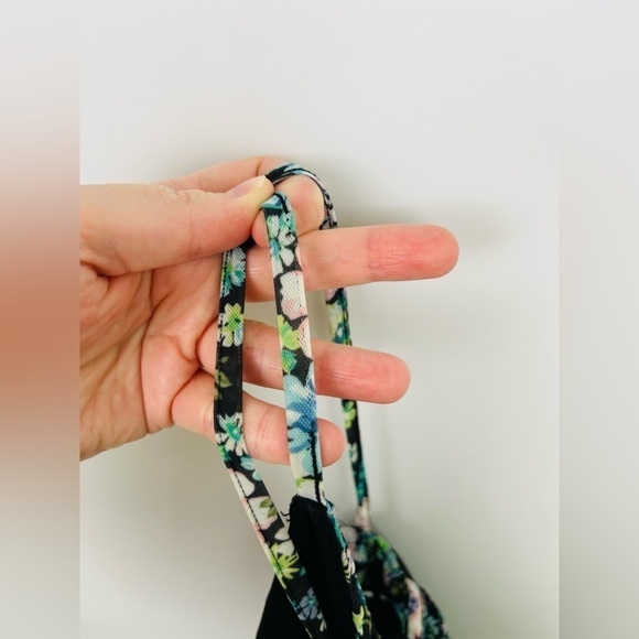 Anthropologie Mesh Floral Ruffle Peplum Crop Top - Picture 7 of 7